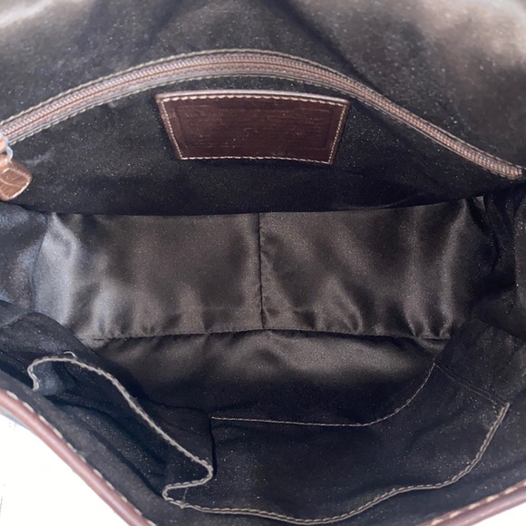 *SOLD*Coach Bleecker 65th Anniversary Jaquared Canvas Leather Shoulder Bag/Brown - Picture 17 of 17